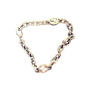 Men’s Authentic GUCCI 925 Sterling Silver Interlocking G Chain Bracelet w/ Box